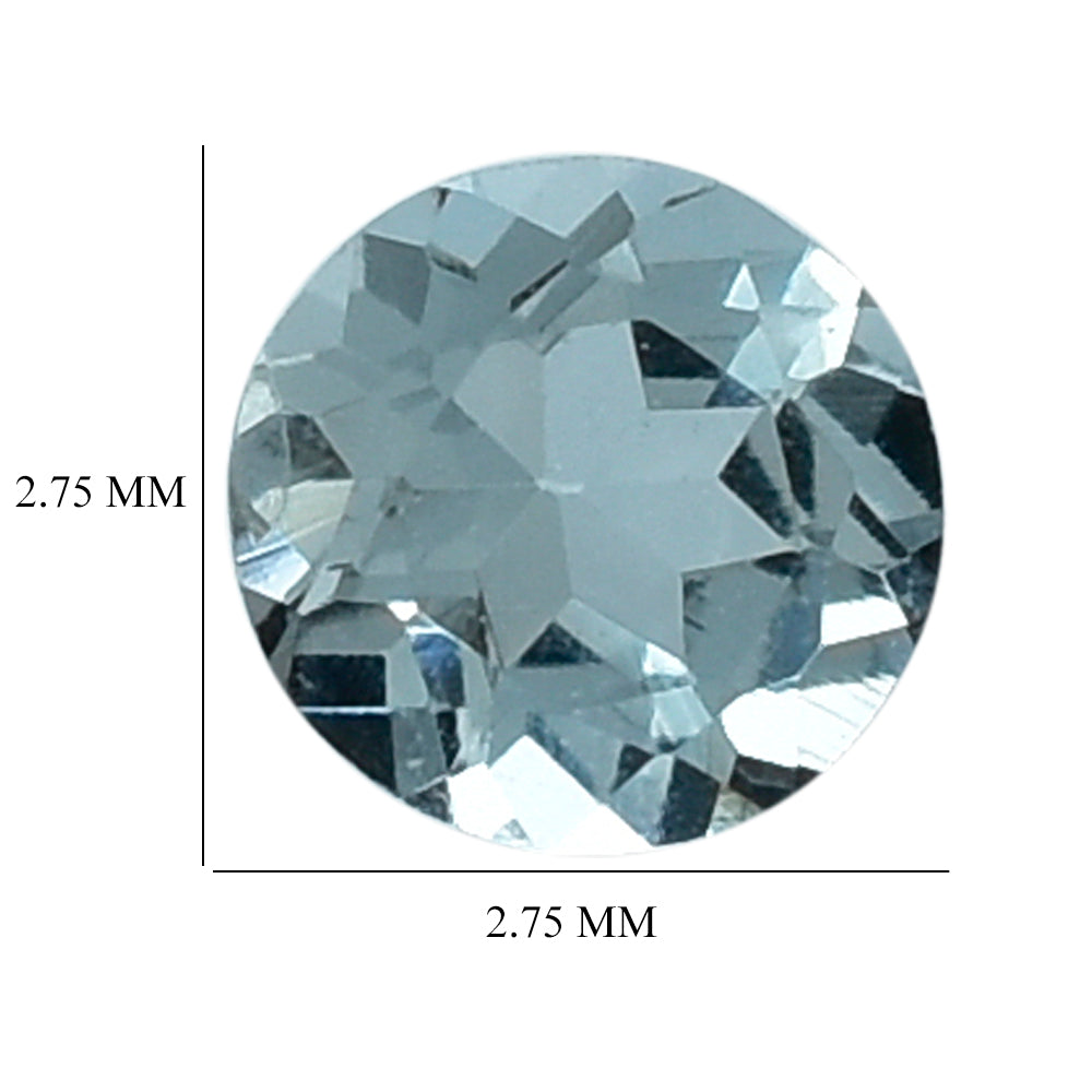 AQUAMARINE CUT ROUND (C) 2.75MM 0.08 Cts.