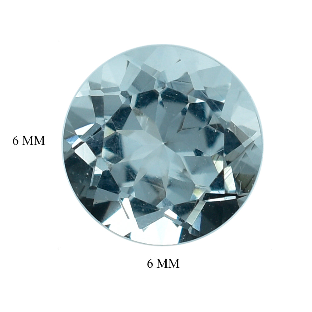 AQUAMARINE CUT ROUND (C) 6MM 0.65 Cts.