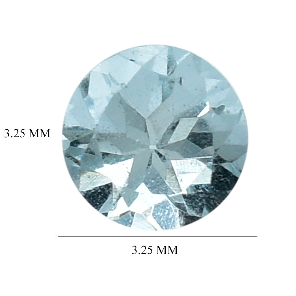 AQUAMARINE CUT ROUND (C) 3.25MM 0.12 Cts.