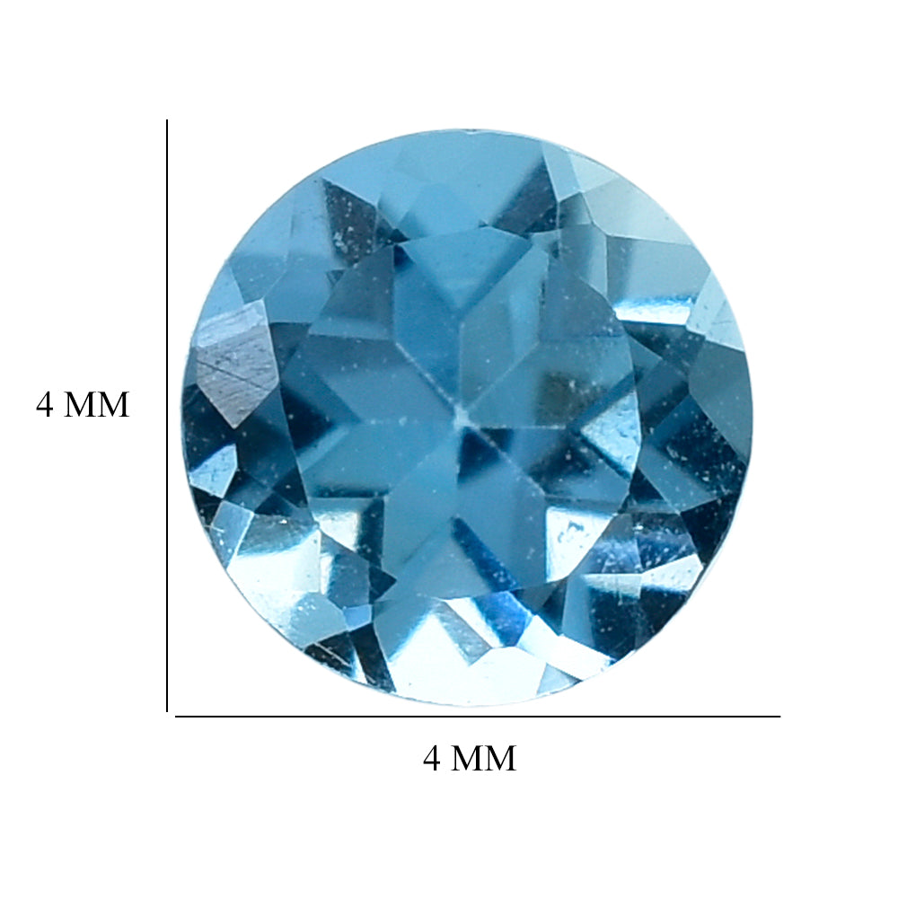 AQUAMARINE CUT ROUND (A++++) 4MM 0.23 Cts.