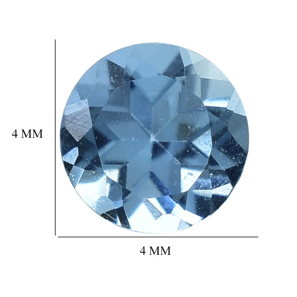 AQUAMARINE CUT ROUND (A++++) 4MM 0.23 Cts.