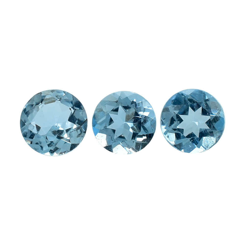 AQUAMARINE CUT ROUND (A+++) 3.50MM 0.15 Cts.