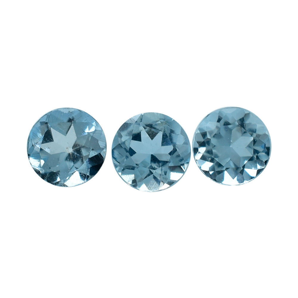 AQUAMARINE CUT ROUND (A++) 3.50MM 0.18 Cts.