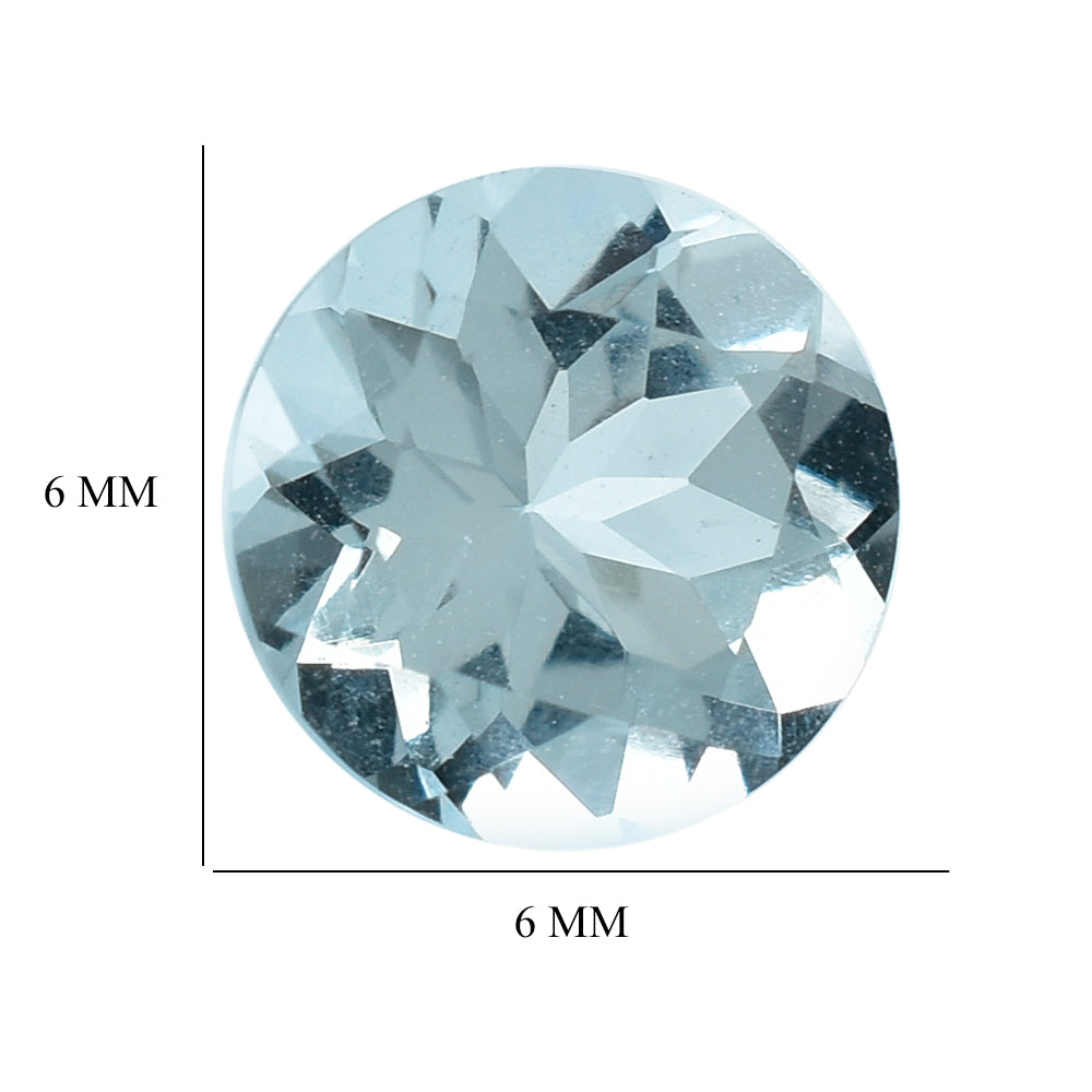 AQUAMARINE CUT ROUND (B) 6MM 0.72 Cts.