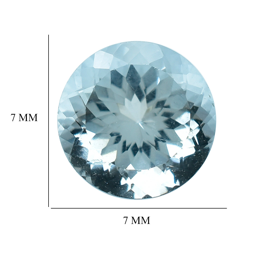 AQUAMARINE CUT ROUND (B) 7MM 1.20 Cts.