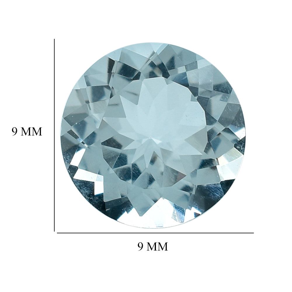 AQUAMARINE CUT ROUND (B) 9MM 2.19 Cts.