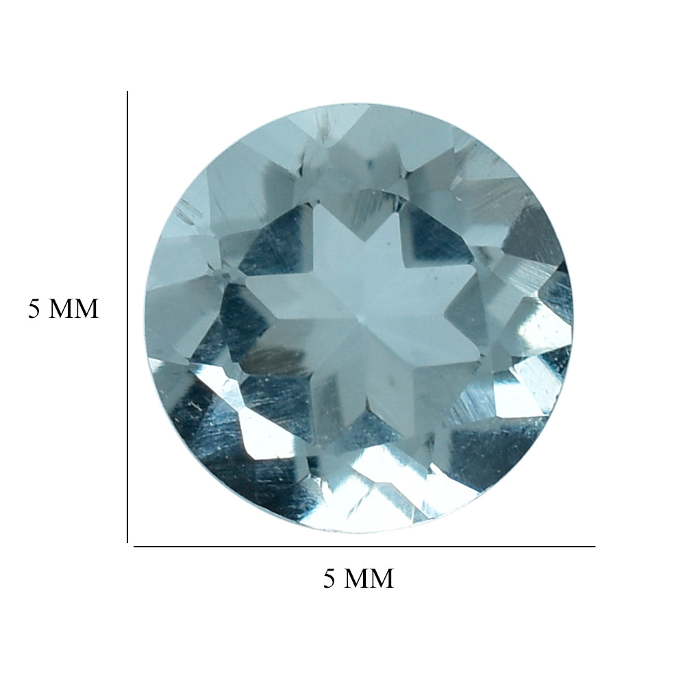 AQUAMARINE CUT ROUND (B) 5MM 0.50 Cts.