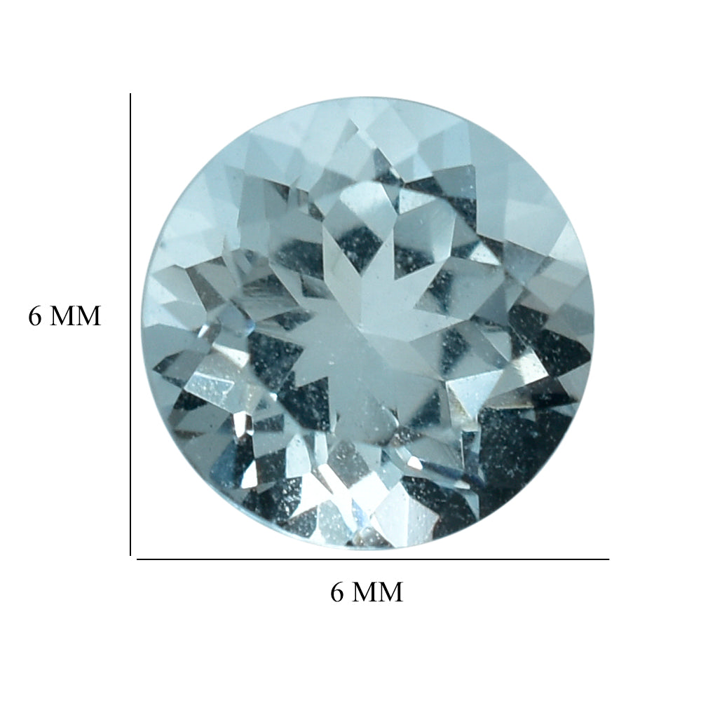 AQUAMARINE CUT ROUND (B) 6MM 0.82 Cts.