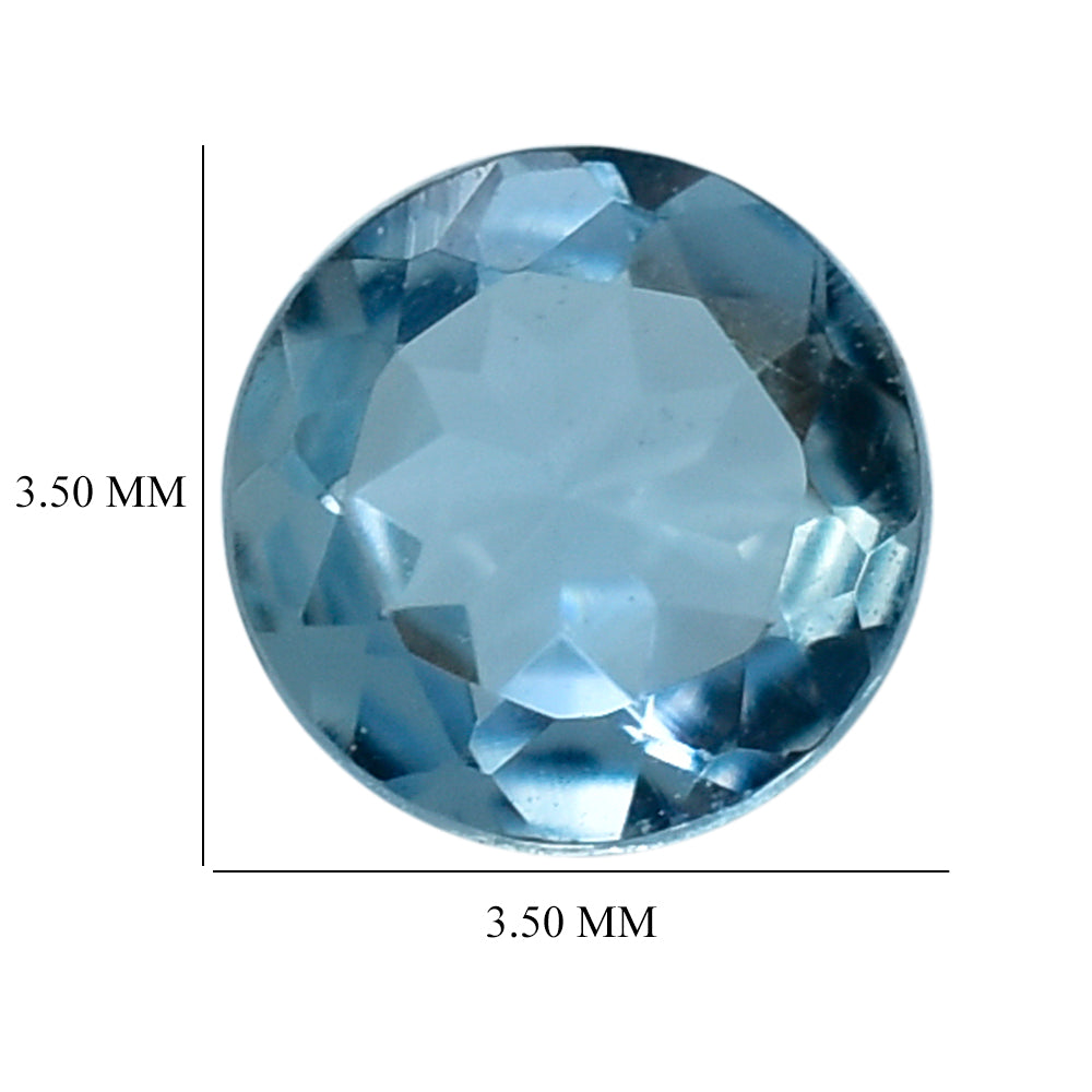AQUAMARINE CUT ROUND (A+) (WINDOW) 3.50MM 0.11 Cts.