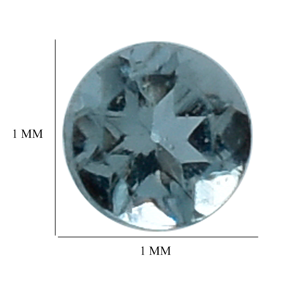 AQUAMARINE CUT ROUND (A+) 1MM 0.01 Cts.