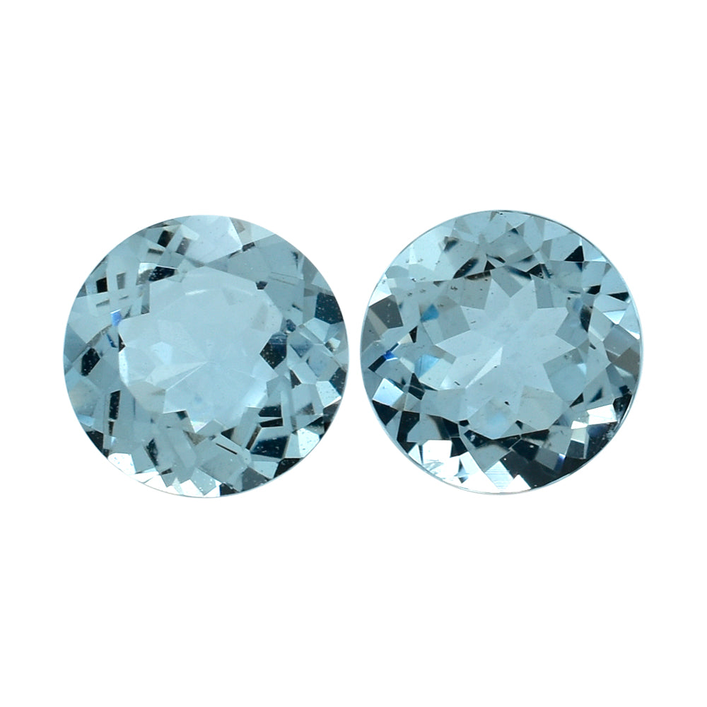 AQUAMARINE CUT ROUND (A) 6MM 0.78 Cts.