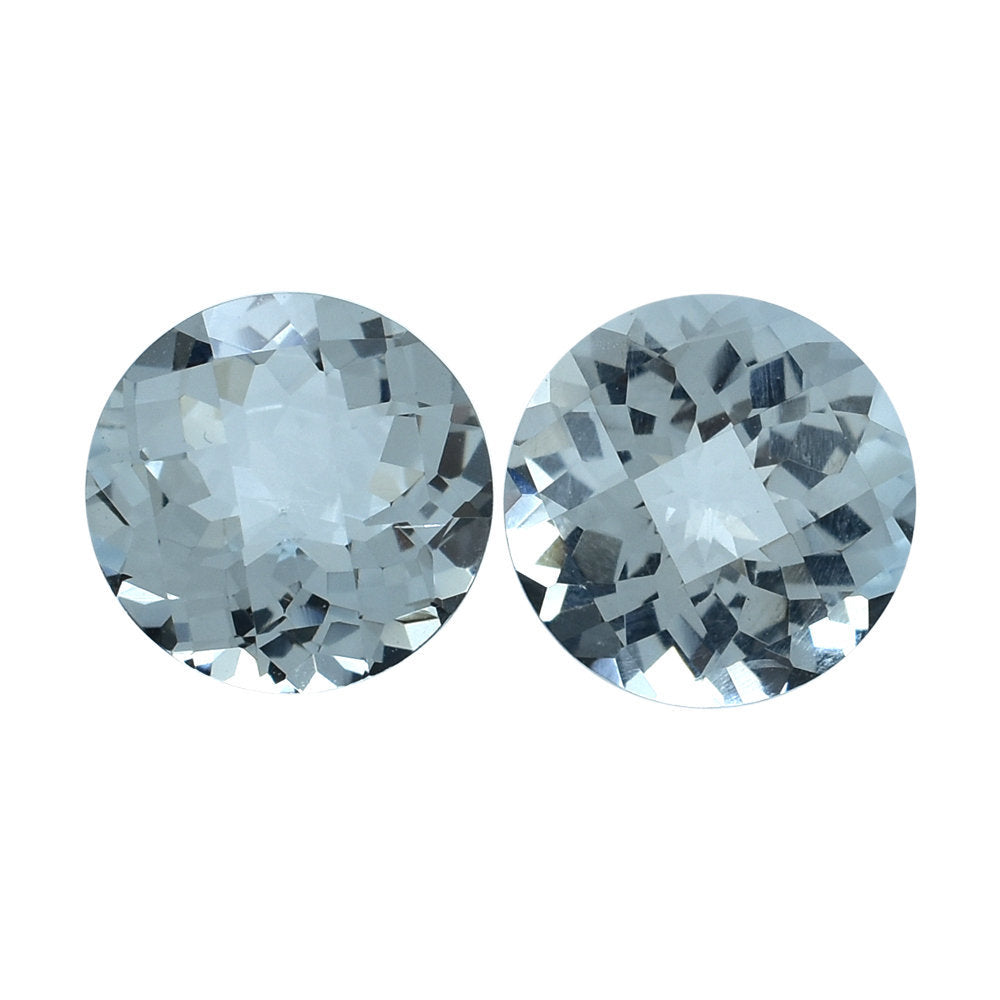 AQUAMARINE CHECKER CUT ROUND (C) 8.50MM 1.94 Cts.