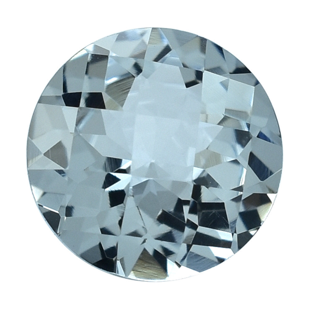 AQUAMARINE CHECKER CUT ROUND (C) 8.50MM 2 Cts.