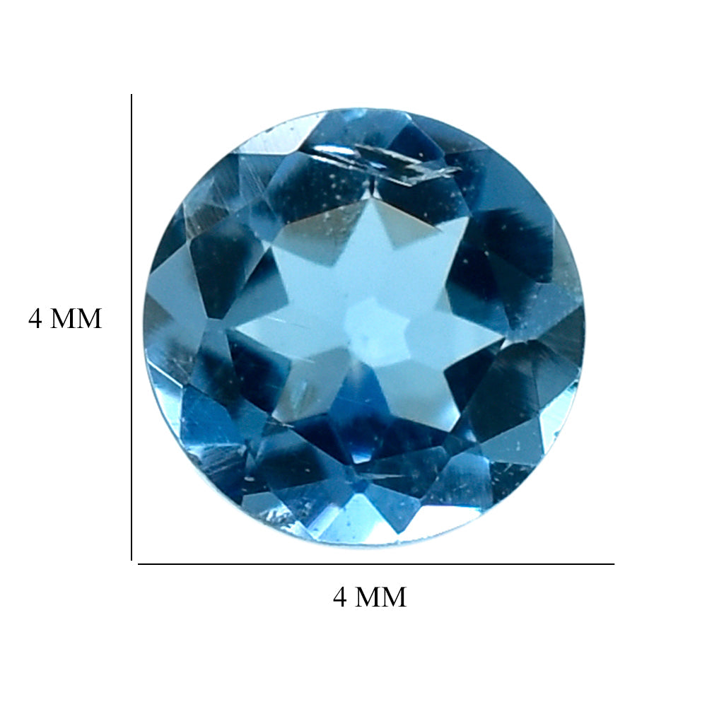 AQUAMARINE CUT ROUND (A++++/SI) 4MM 0.22 Cts. 0.22 Cts.