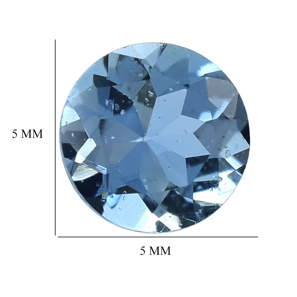 AQUAMARINE CUT ROUND (A++++/SI) 5MM 0.4 Cts.