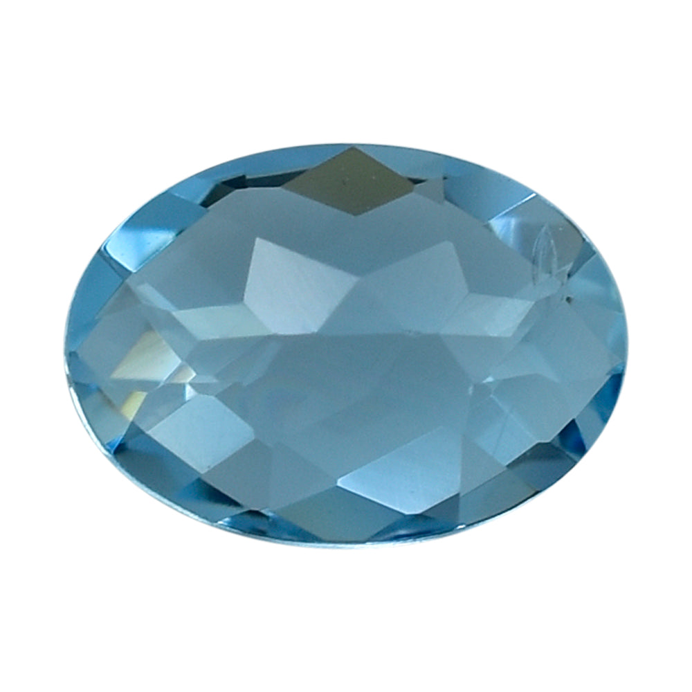AQUAMARINE CHECKER CUT OVAL (A+++/SI) 7X5MM 0.66 Cts.