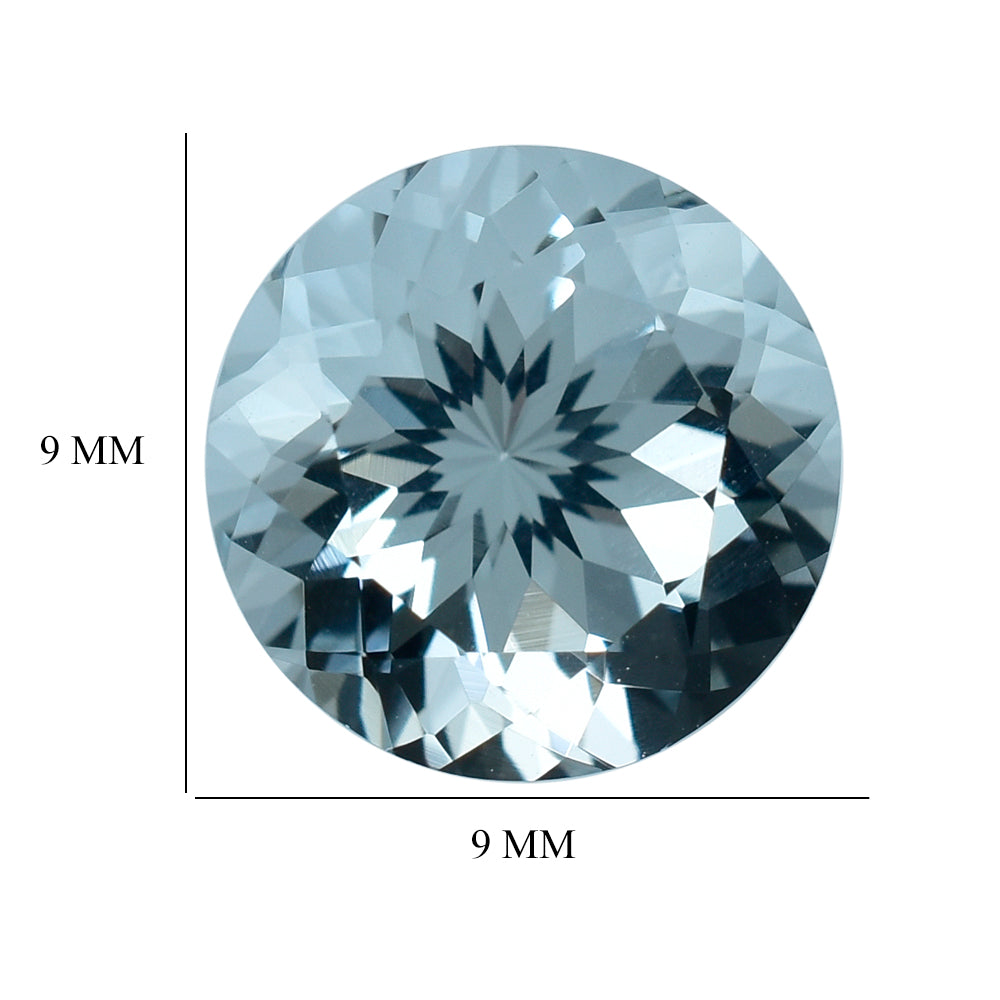 AQUAMARINE CUT ROUND (B) 9MM 2.8 Cts.
