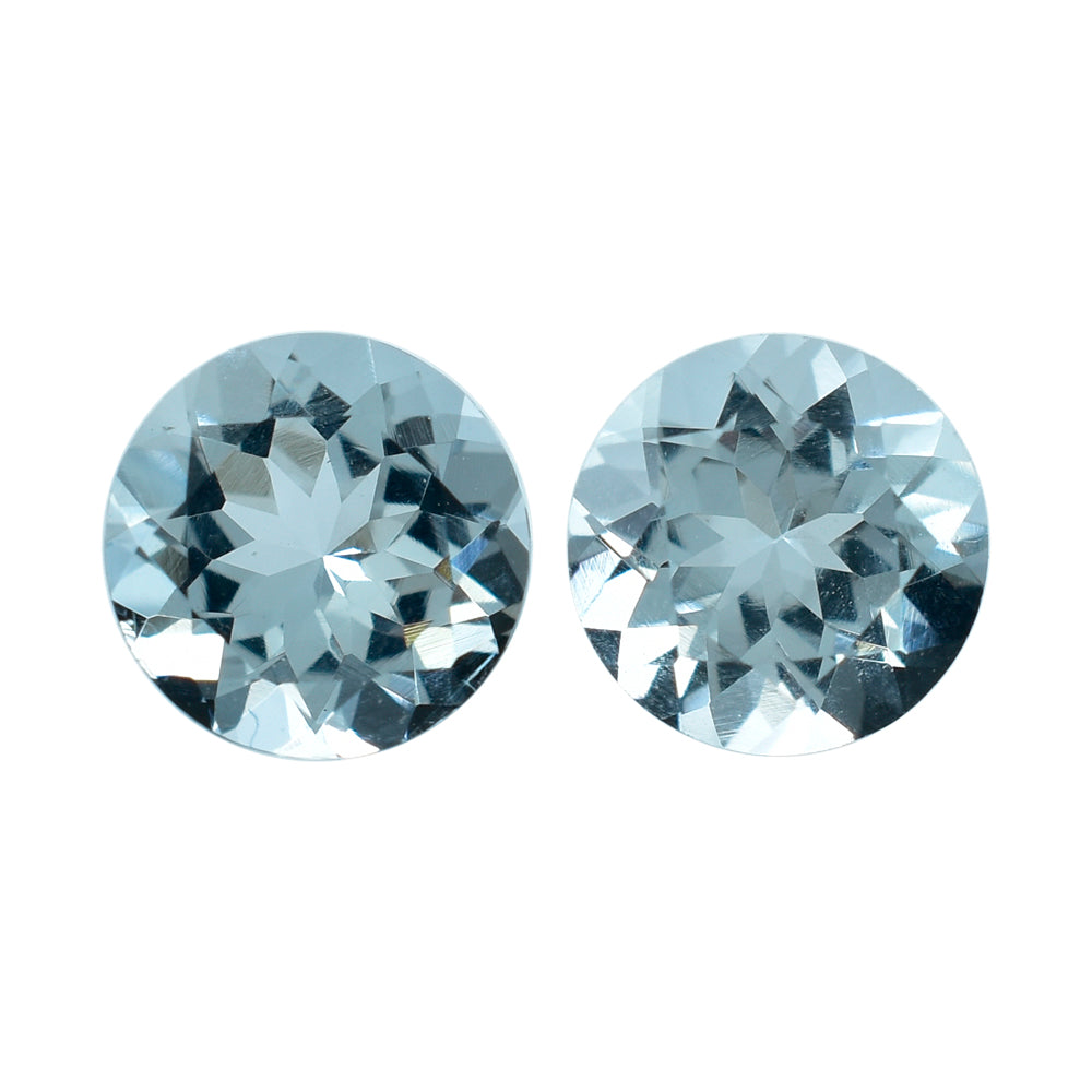 AQUAMARINE CUT ROUND (B) 6.50MM 0.9 Cts.