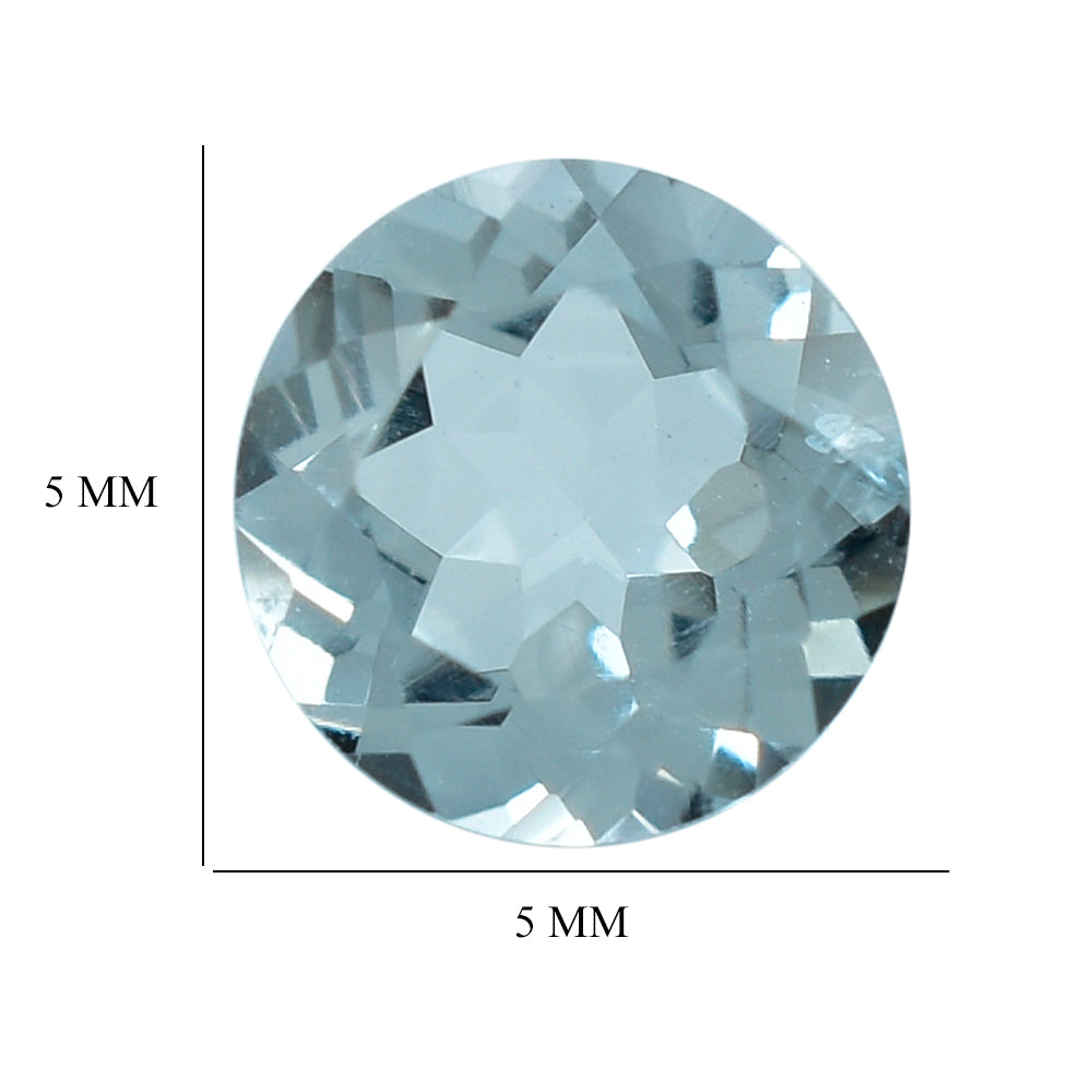 AQUAMARINE CUT ROUND (B/WINDOW) 5MM 0.38 Cts.