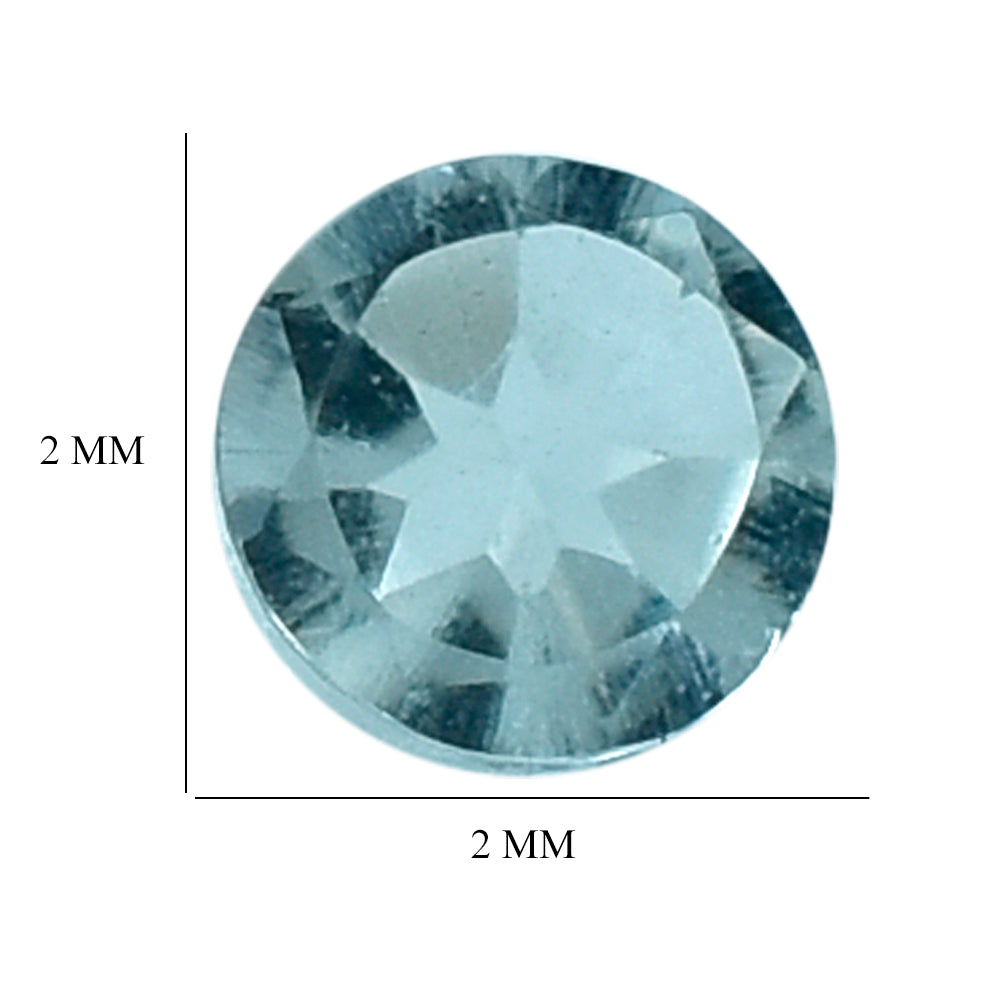 AQUAMARINE CUT ROUND (B/WINDOW) 2MM 0.04 Cts.