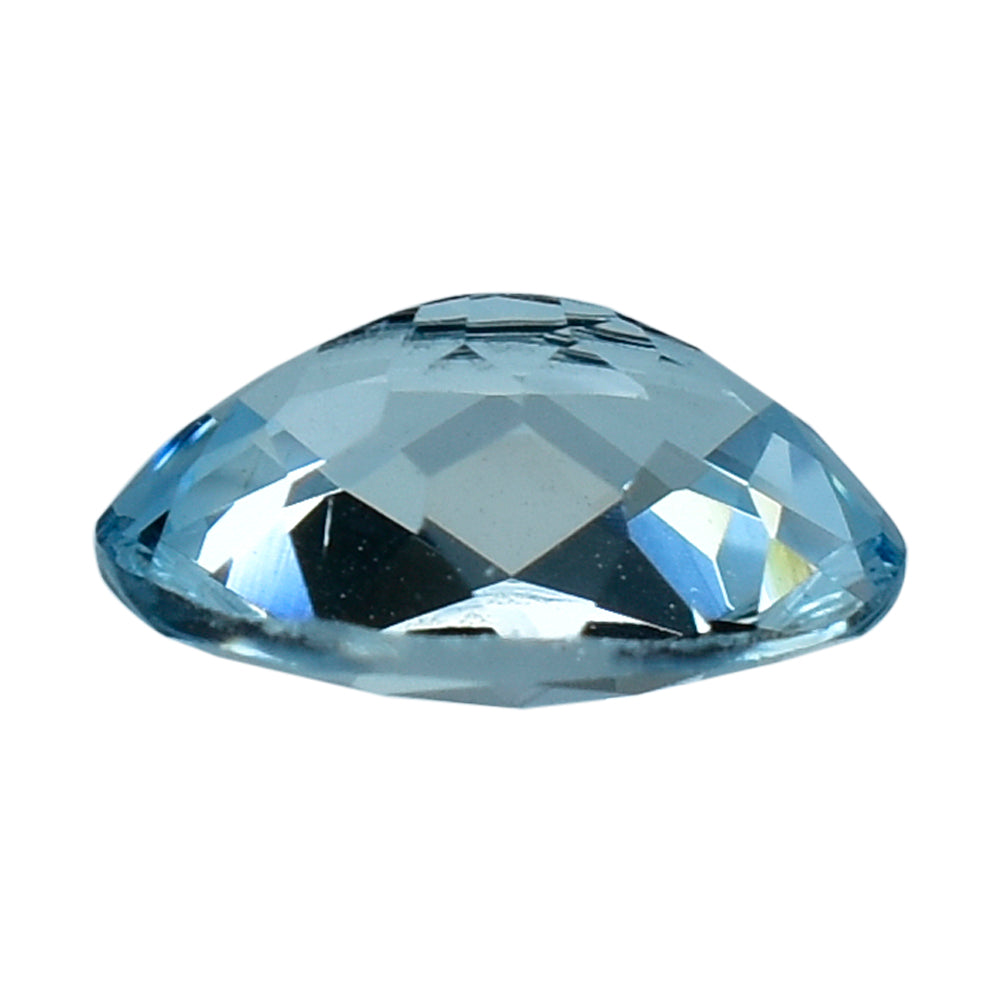 AQUAMARINE CHECKER CUT OVAL (A++/SI) 7X5MM 0.68 Cts.