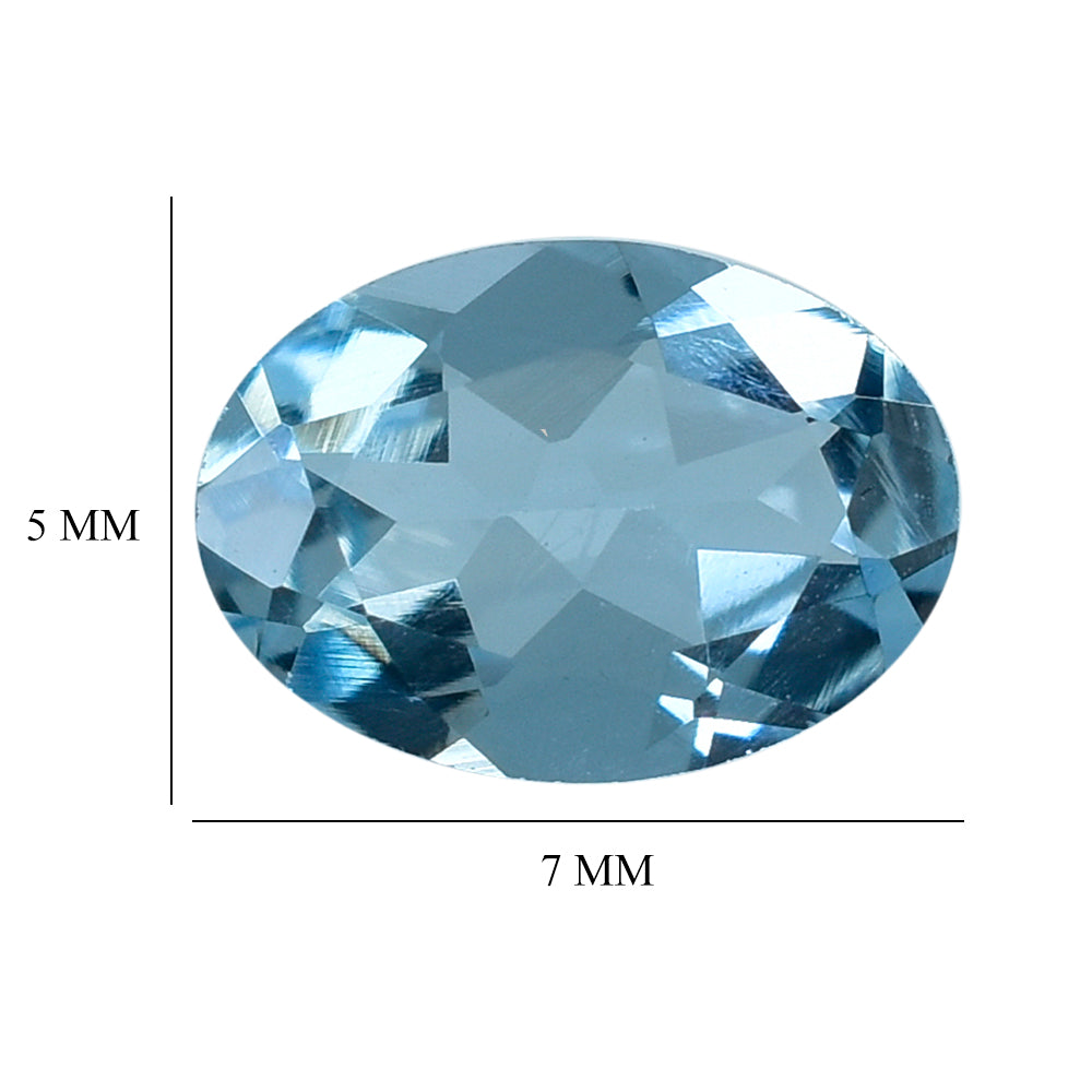 AQUAMARINE CUT OVAL (A++/SI) 7X5MM 0.60 Cts.
