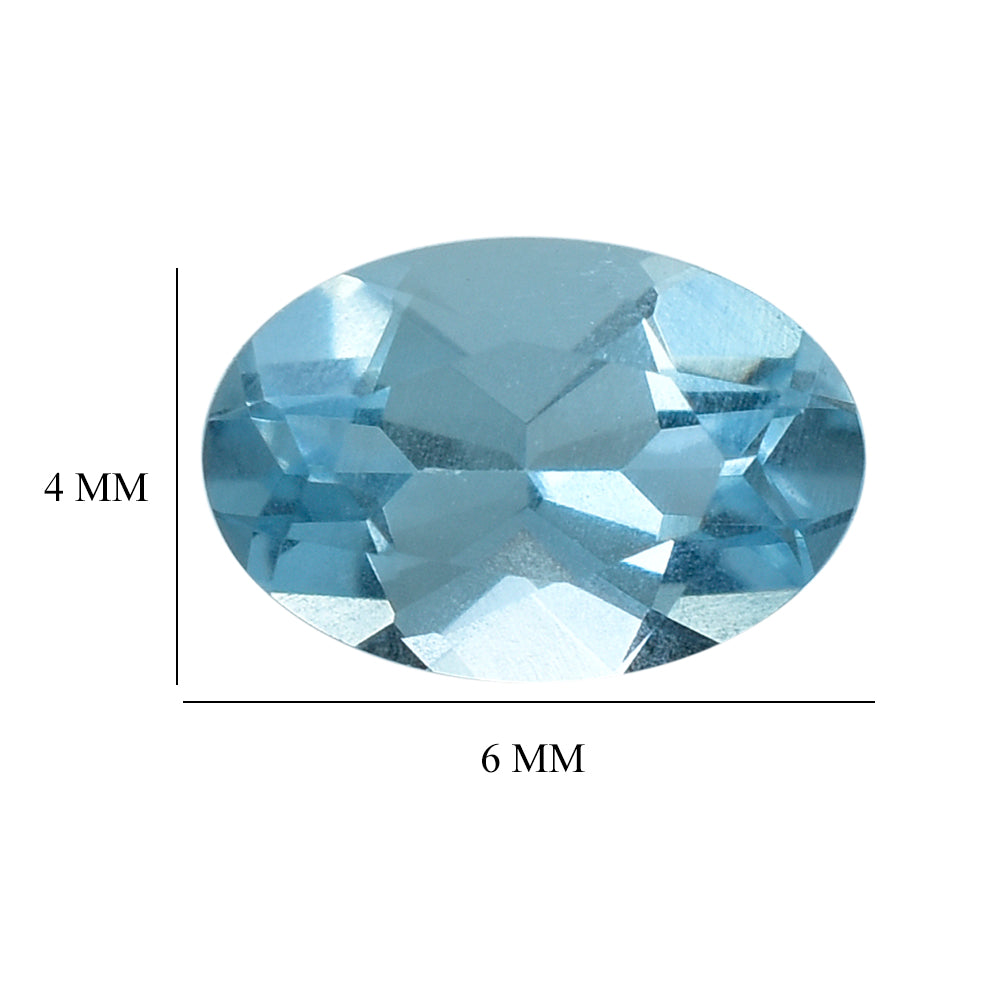 AQUAMARINE CUT OVAL (A++/SI) (TRANSLUCENT) 6X4MM 0.41 Cts.