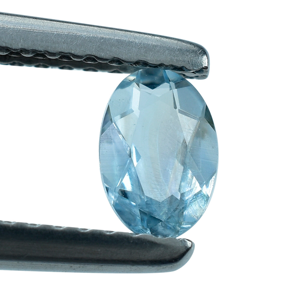 AQUAMARINE CUT OVAL (A++/SI) (WINDOW) 6X4MM 0.37 Cts.