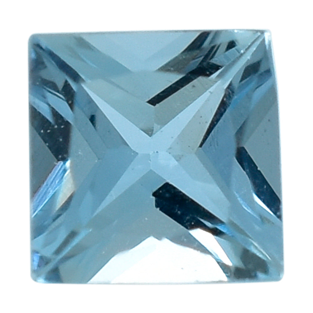 AQUAMARINE PRINCESS CUT SQUARE (A++/SI) 3MM 0.11 Cts.