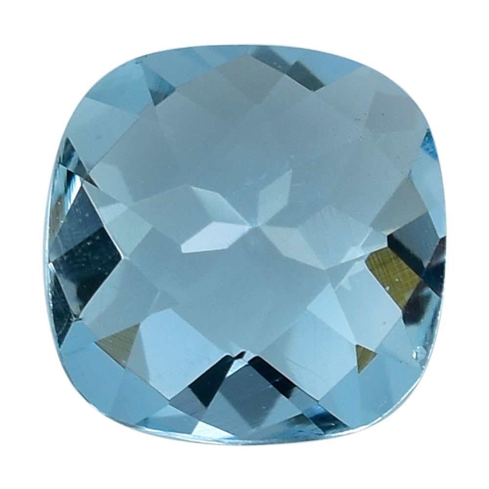 AQUAMARINE CHECKER CUT CUSHION (A++/SI) 7MM 1.11 Cts.