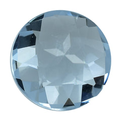 AQUAMARINE CHECKER CUT ROUND (A++/SI) 6.50MM 0.82 Cts.