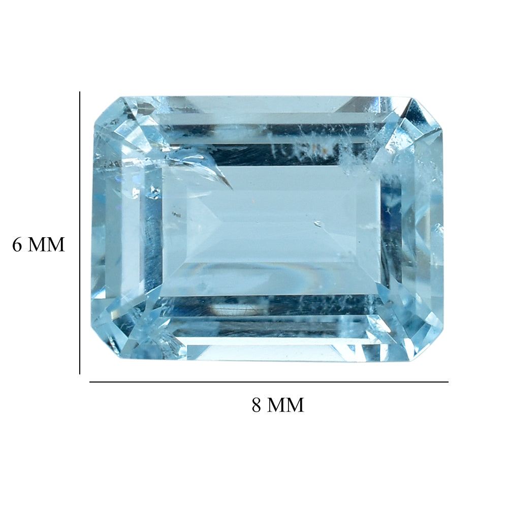 AQUAMARINE CUT OCTAGON (A++/HI) 8X6MM 1.41 Cts.