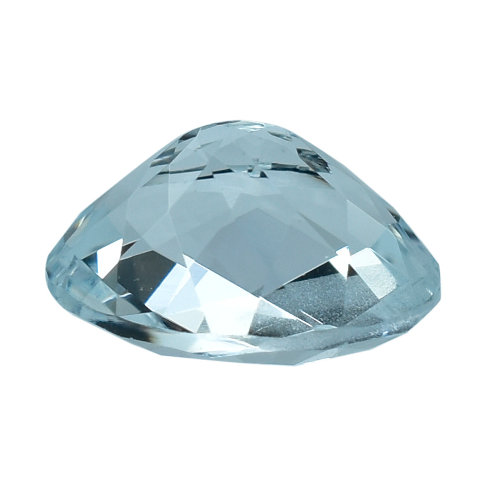 AQUAMARINE CHECKER CUT OVAL (C) 9X7MM 1.95 Cts.