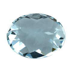 AQUAMARINE CHECKER CUT OVAL (C) 9X7MM 1.95 Cts.