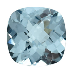 AQUAMARINE CHCKER CUT CUSHION (C) 8MM 1.79 Cts.