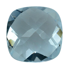 AQUAMARINE CHCKER CUT CUSHION (C) 8MM 1.79 Cts.