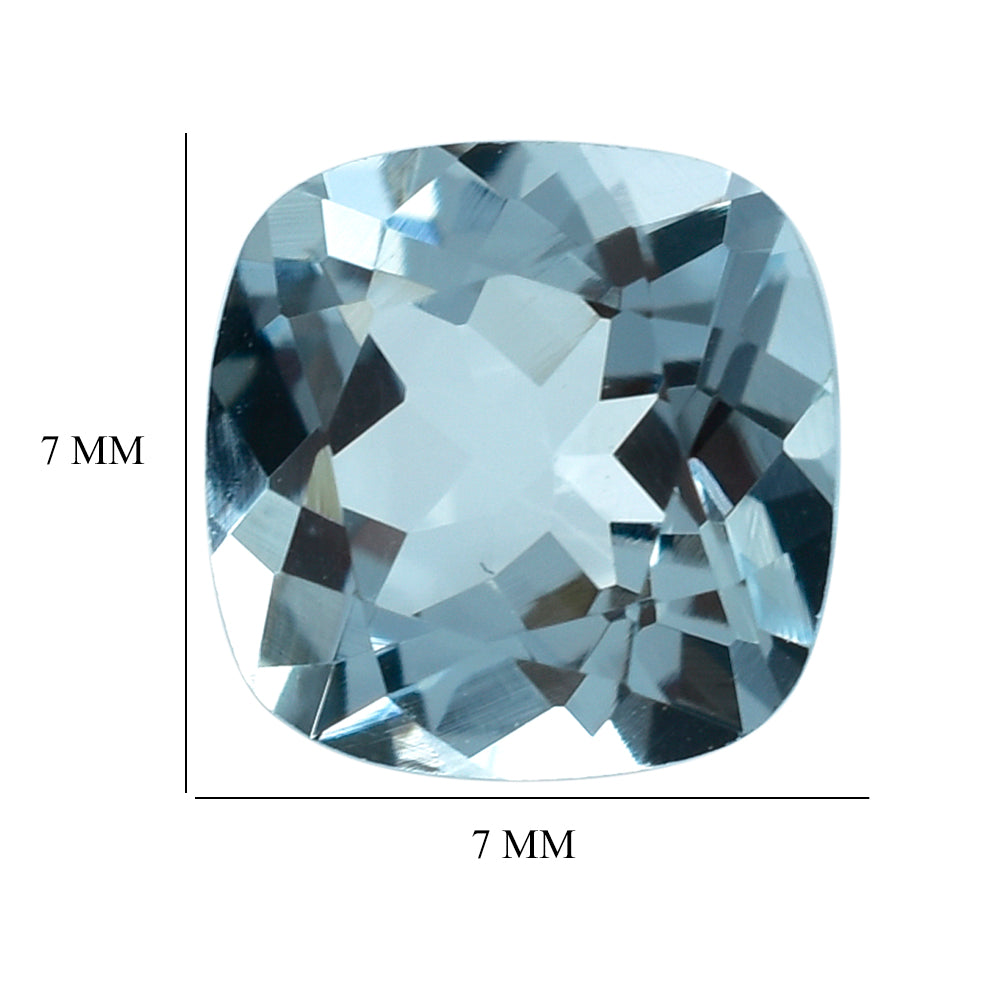 AQUAMARINE CUT CUSHION (C) 7MM 1.23 Cts.
