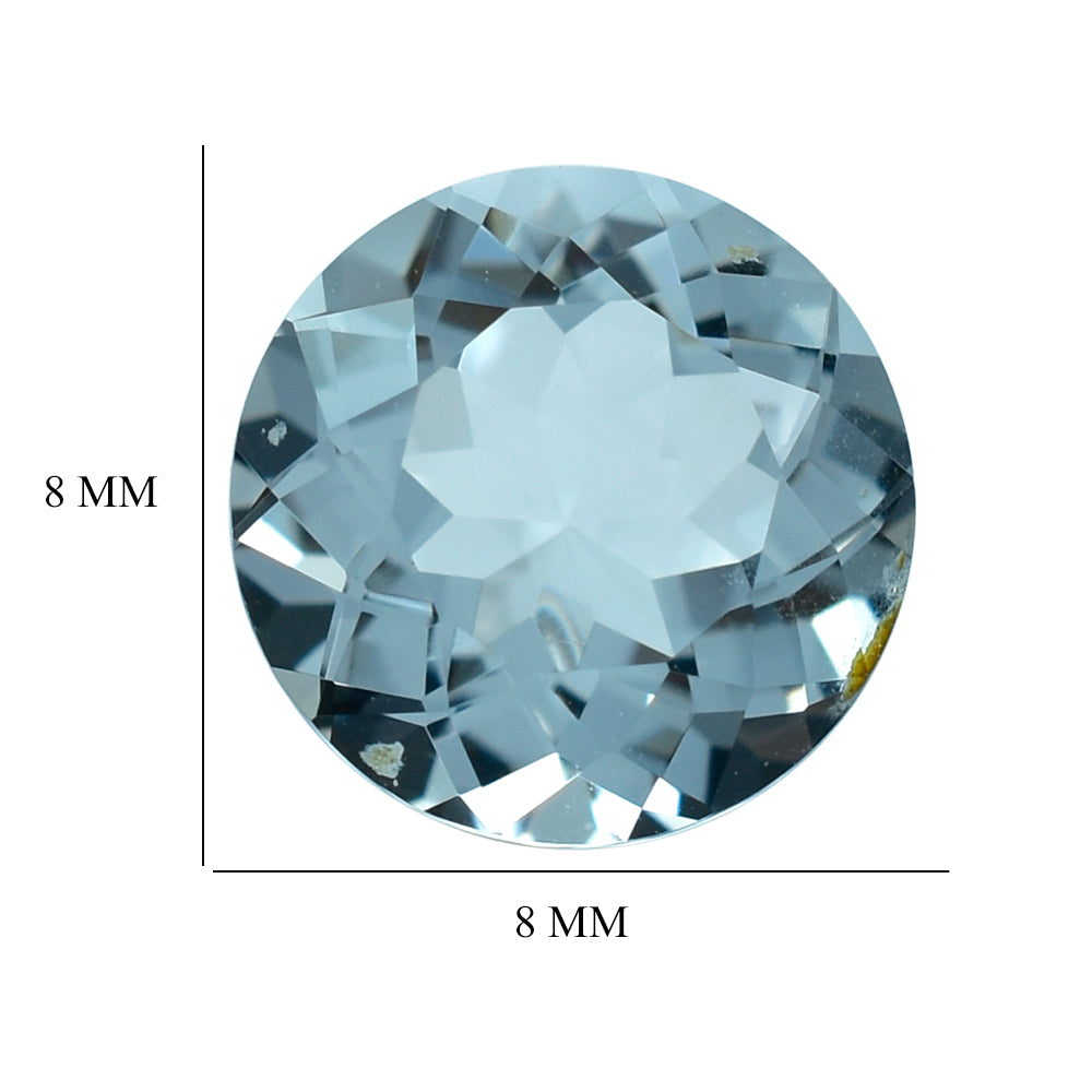 AQUAMARINE CUT ROUND (C) 8MM 1.90 Cts.