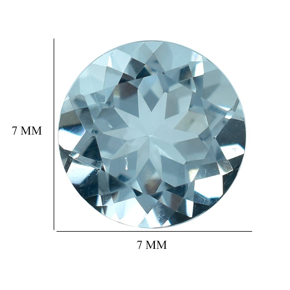 AQUAMARINE CUT ROUND (C) 7MM 1.15 Cts.