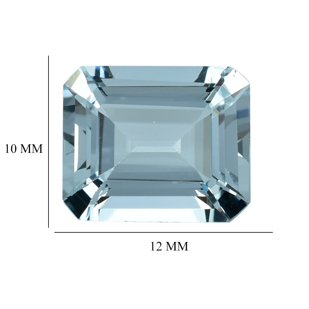 AQUAMARINE CUT OCTAGON (C) 12X10MM 4.99 Cts.