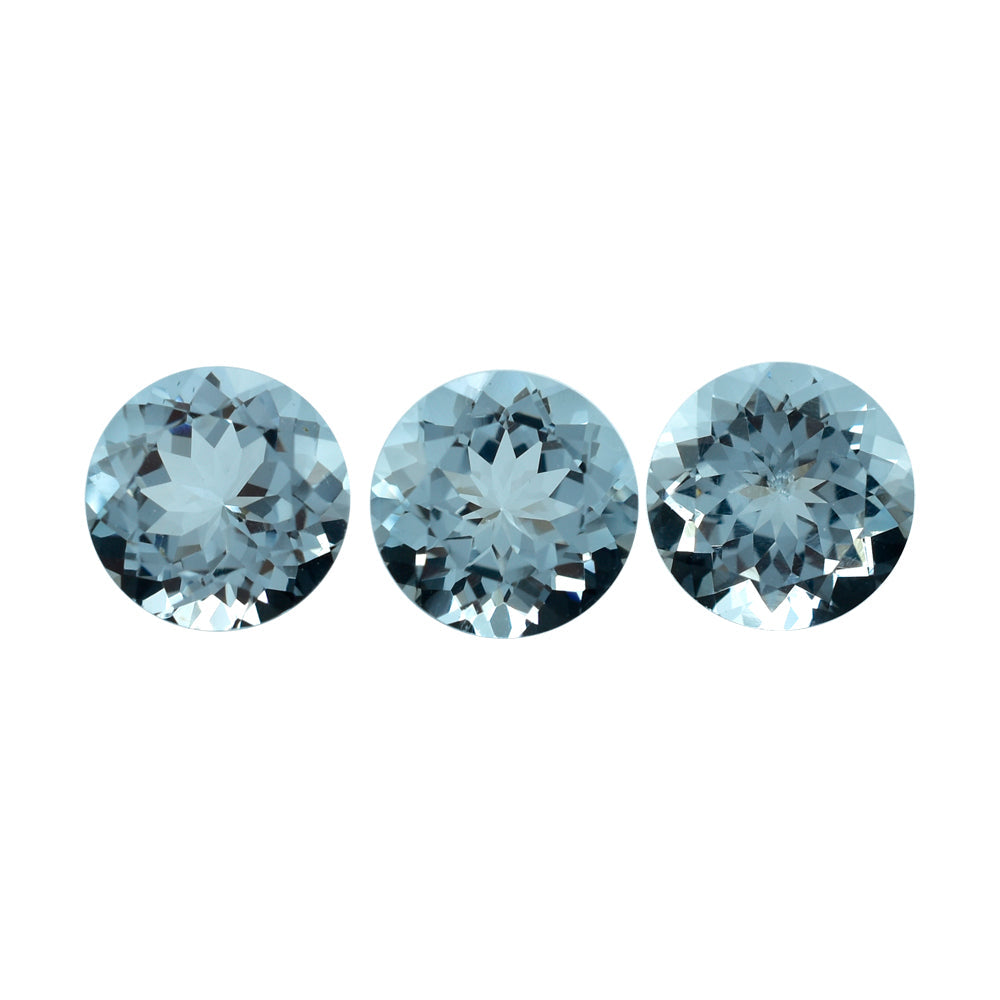AQUAMARINE CUT ROUND (B/SI) 8MM 1.78 Cts.
