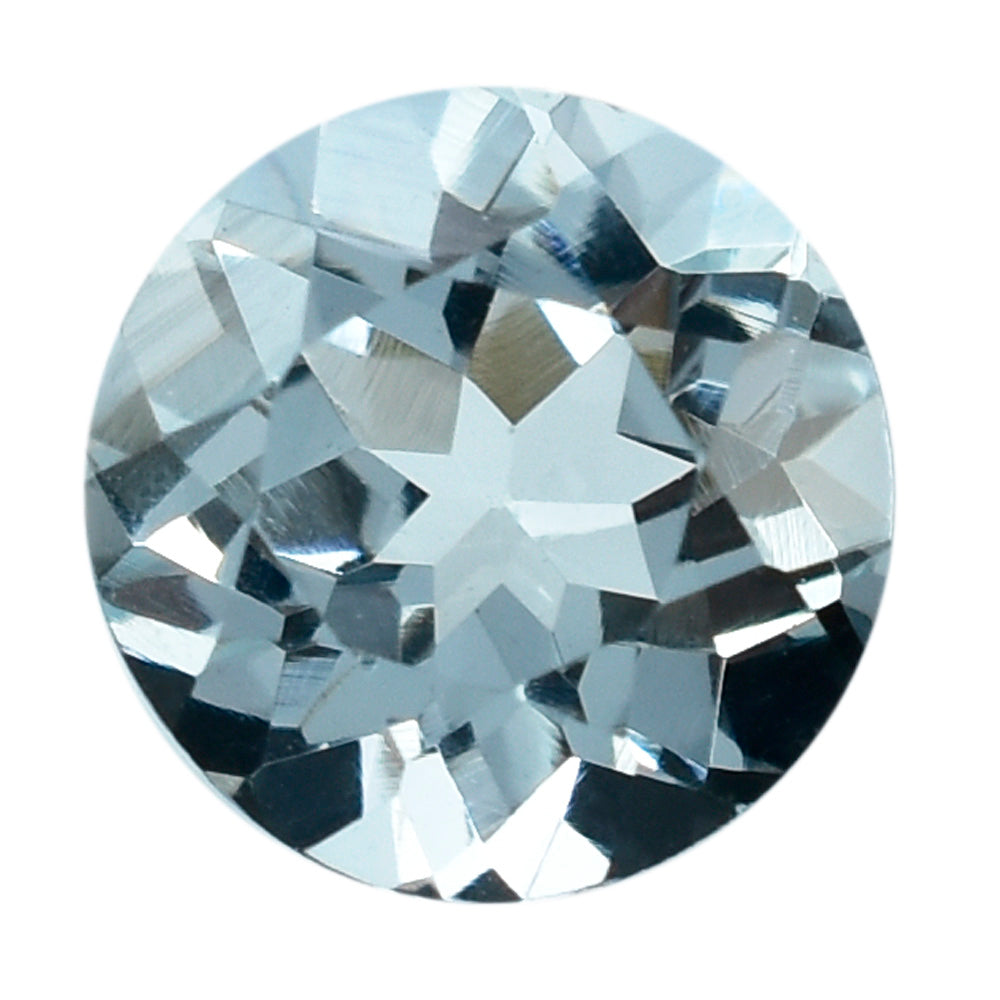 AQUAMARINE CUT ROUND (B/SI) 7MM 1.23 Cts.