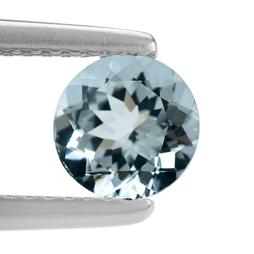 AQUAMARINE CUT ROUND (B/SI) 6.50MM 0.85 Cts.