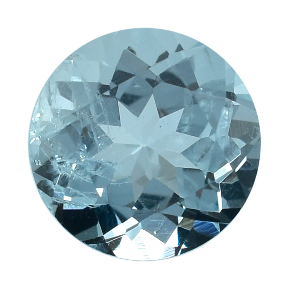 AQUAMARINE CUT ROUND (B/SI) 6MM 0.81 Cts.
