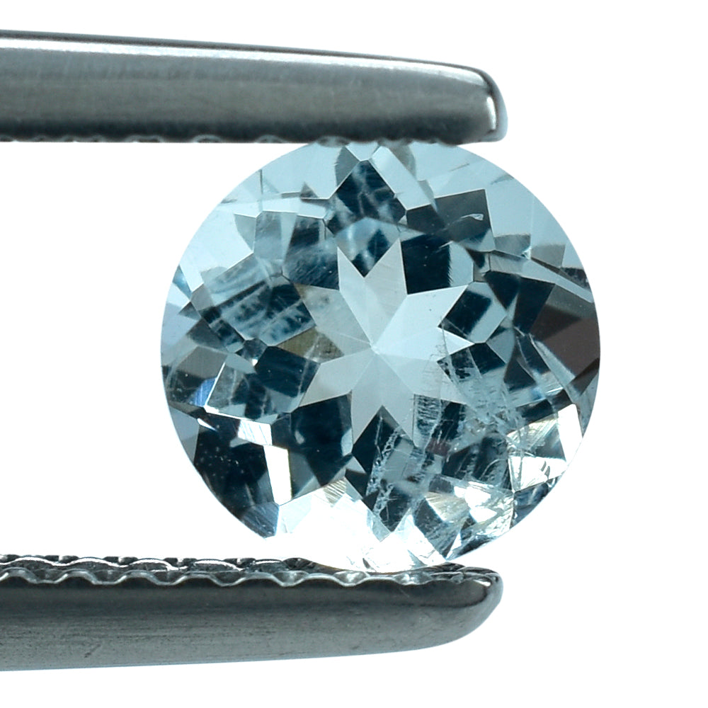 AQUAMARINE CUT ROUND (B/SI) 6MM 0.81 Cts.
