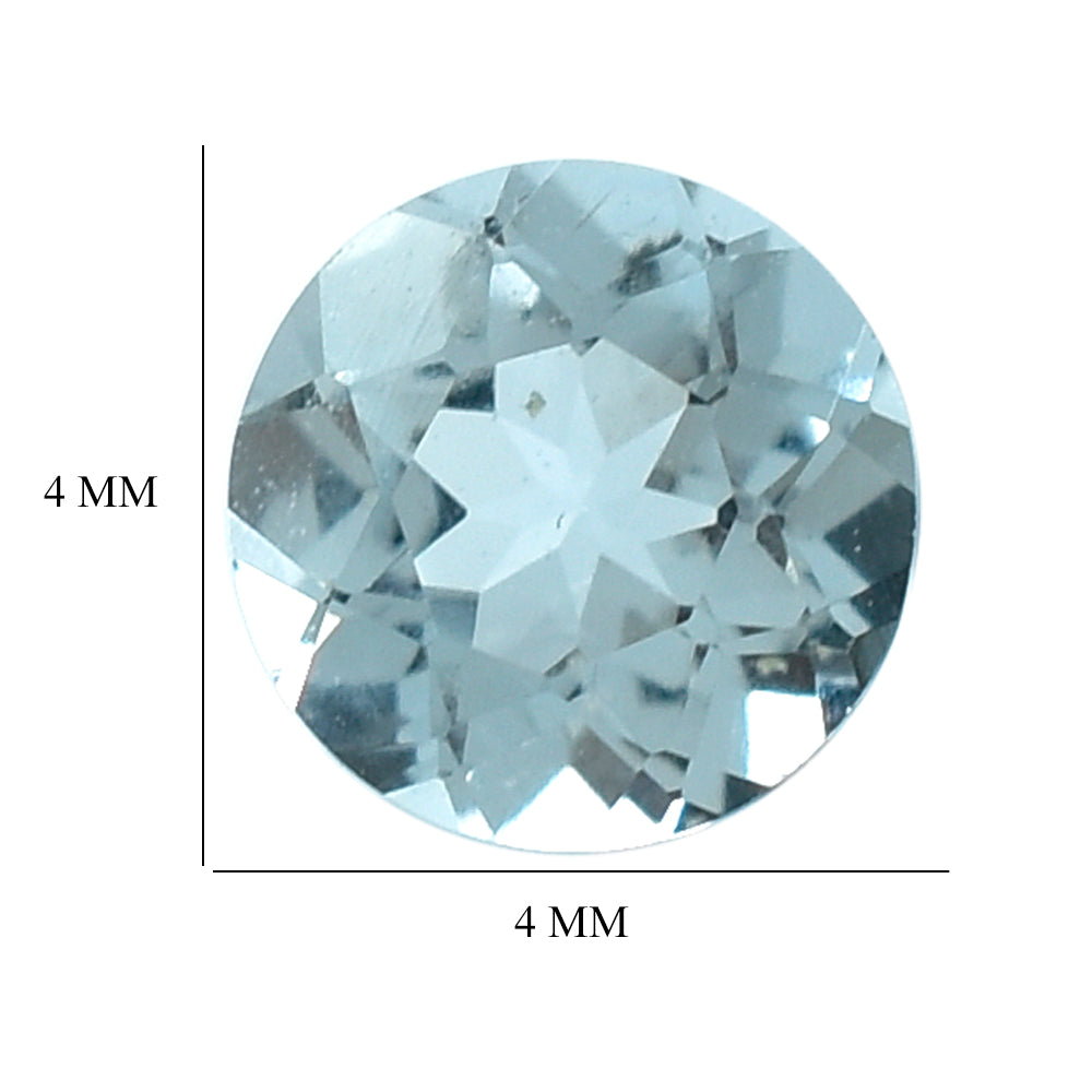 AQUAMARINE CUT ROUND (B/SI) 4MM 0.25 Cts.