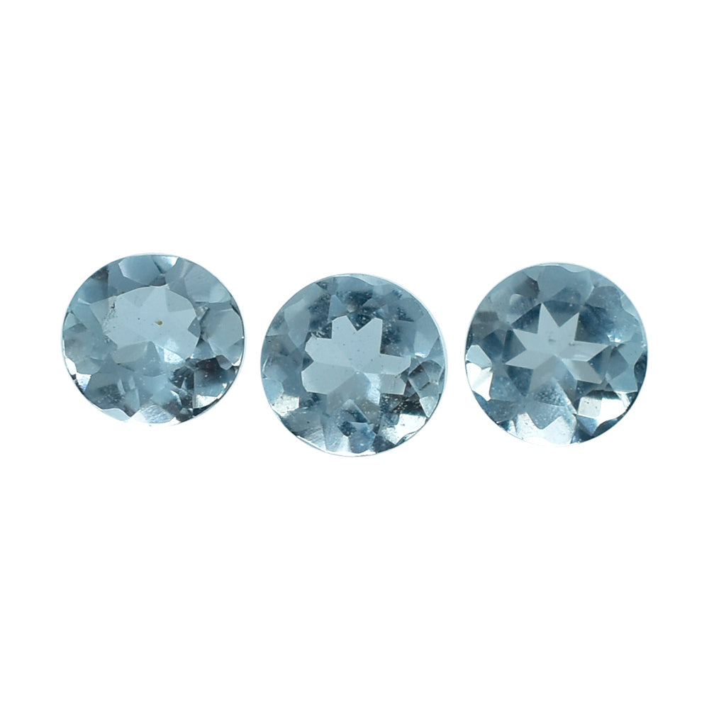 AQUAMARINE CUT ROUND (B/SI) 3MM 0.07 Cts.