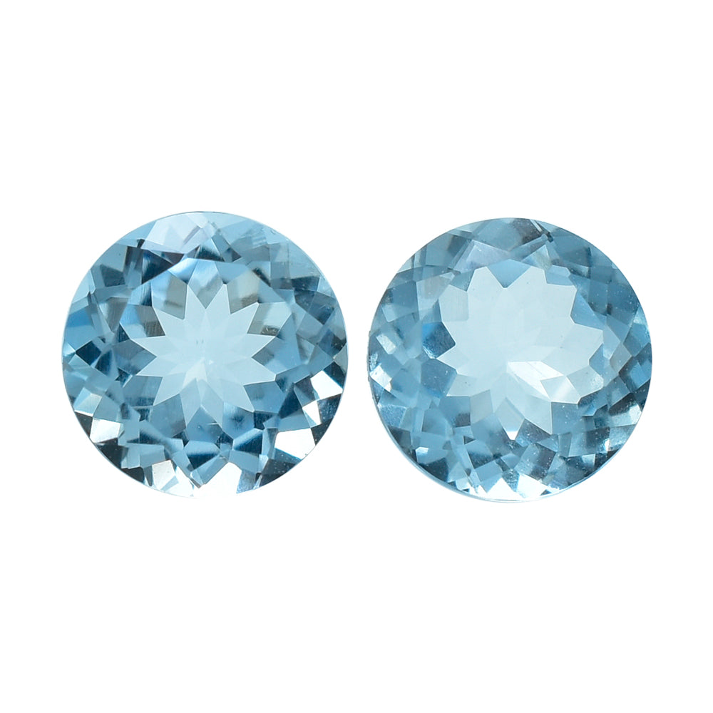 AQUAMARINE CUT ROUND (A++) 6MM 0.72 Cts.