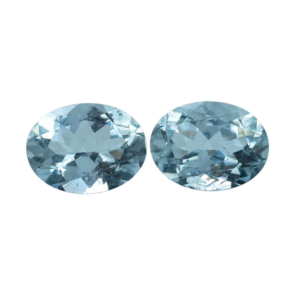 AQUAMARINE CUT OVAL (B/SI) 8X6MM 1.20 Cts.
