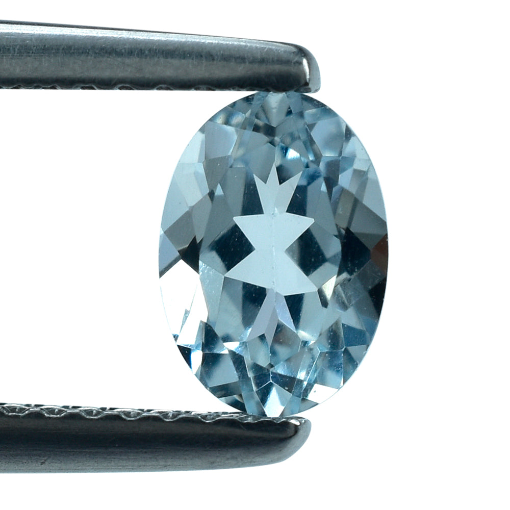 AQUAMARINE CUT OVAL (B/SI) 7X5MM 0.70 Cts.